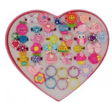 칼라반지(36ea) 하트케이스포함.